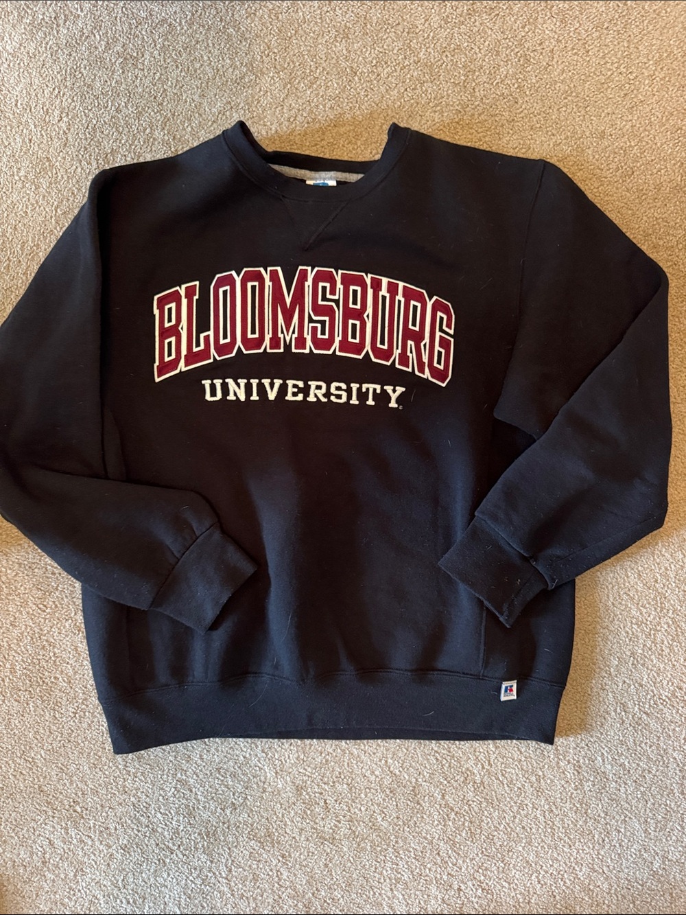 Bloomsburg University Russell Athletic Black Crewneck Sweatshirt